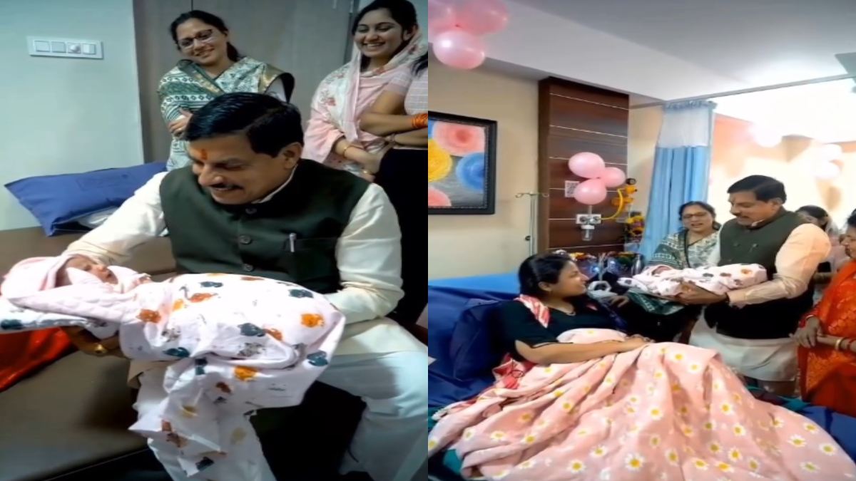 CM डॉ. मोहन बने नाना: बेटी आकांक्षा के घर गूंजी किलकारी, नन्ही नातिन को गोद में लिए दुलारते VIDEO VIRAL