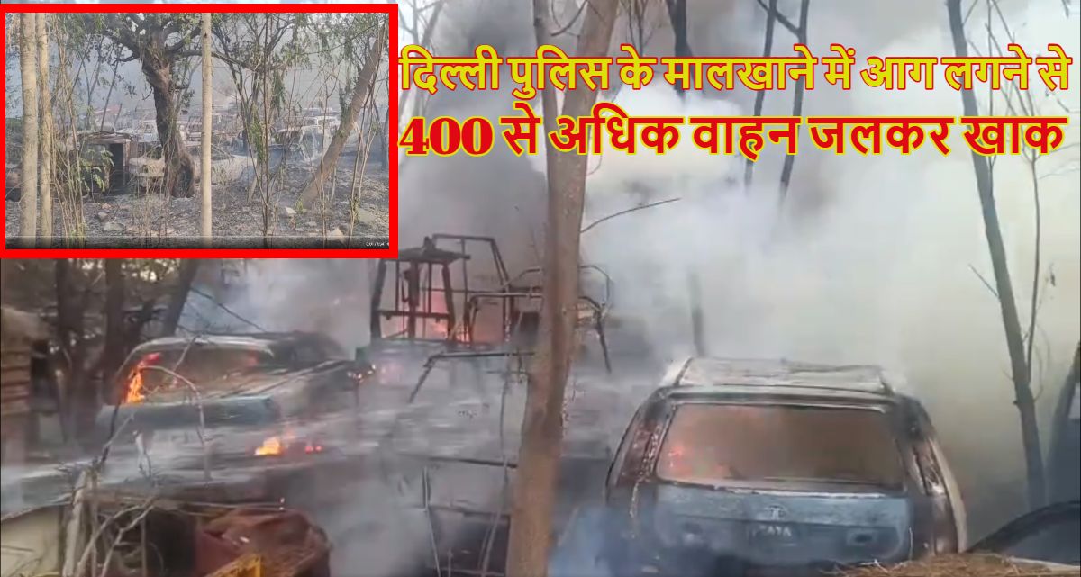 Delhi Fire Video: दिल्ली पुलिस के मालखाने में आग, 400 से अधिक वाहन जलकर खाक, साजिश की आशंका