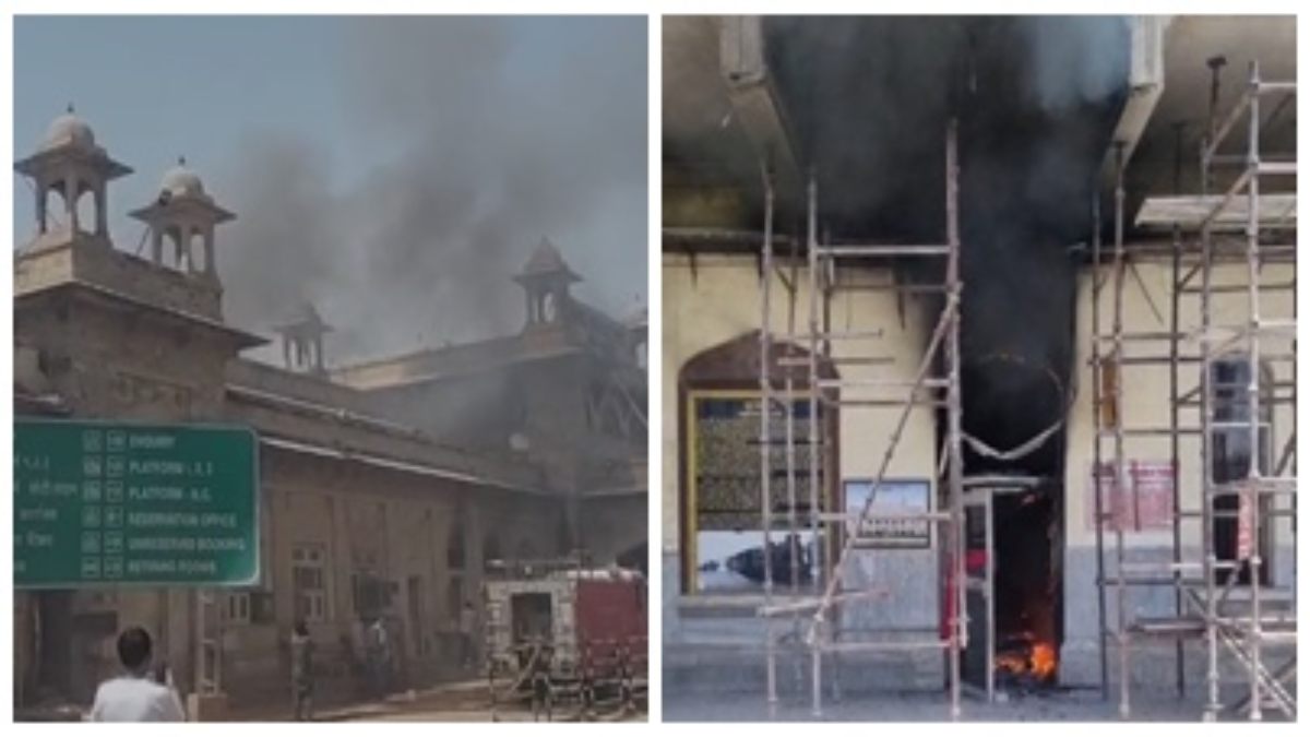 ग्वालियर स्टेशन पर आग का तांडव: VVIP वेटिंग हॉल और डायरेक्टर के ऑफिस में लगी भीषण आग, रेलवे ने दिए जांच के आदेश