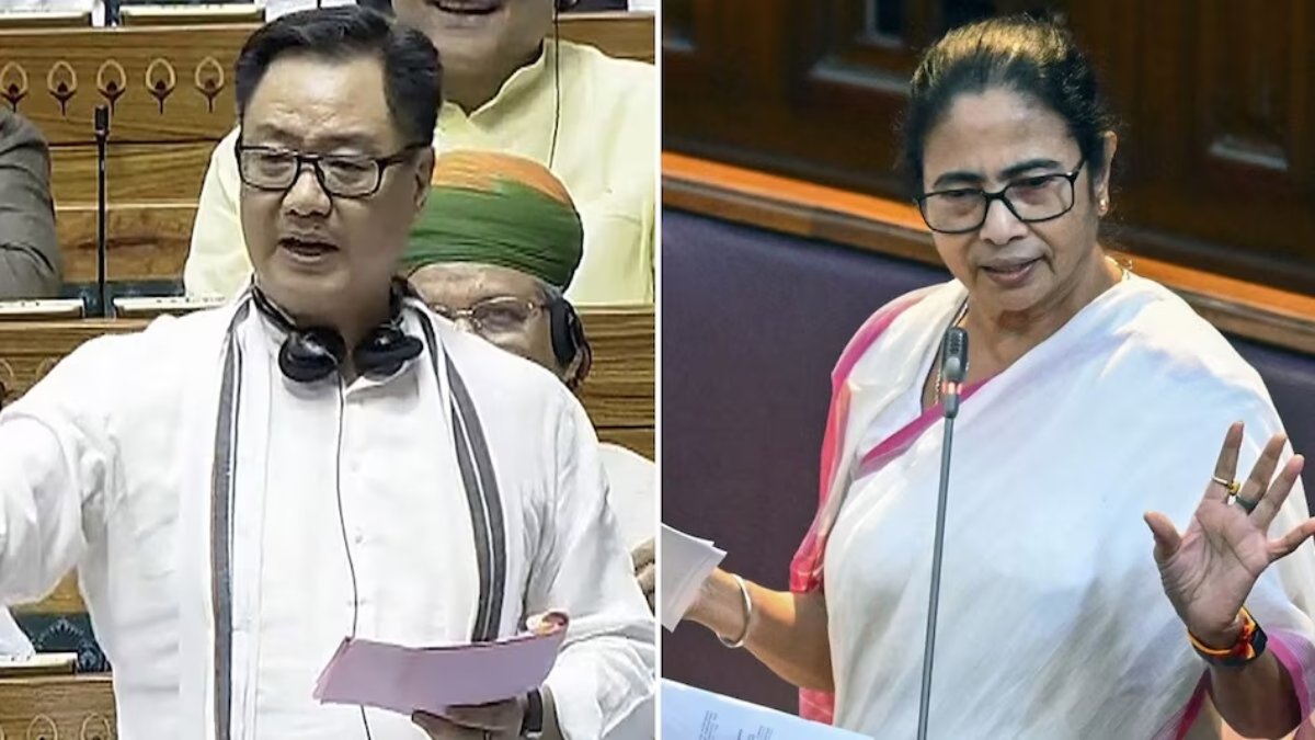 रिजिजू ने ममता बनर्जी को पढ़ाया संविधान का पाठः वक्फ कानून लागू नहीं करने मुस्लिमों को दे रहीं भरोसा, केंद्रीय मंत्री बोले- पहले संविधान को पढ़ें फिर दे बयान