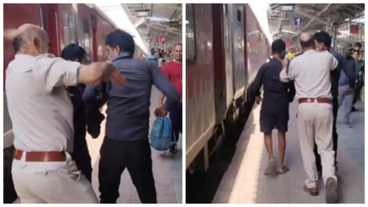 रेलवे स्टेशन पर यात्रियों को परेशान करना पड़ा महंगा: GRP के SI ने ऑटो चालकों की लात-घूंसों से की पिटाई, Video वायरल  