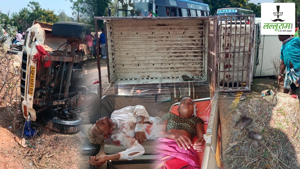 बस्तर पंडुम में शामिल होने दंतेवाड़ा आ रहे ग्रामीणों से लदी पिकअप पलटी, 25 घायल, 6 की हालत गंभीर…