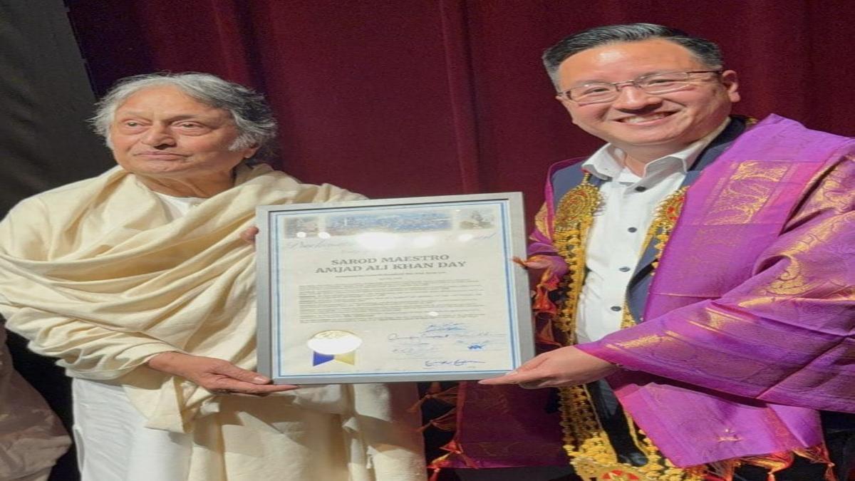 अमेरिका में भारतीय संगीत का सम्मानः सरोद वादक को मिला सम्मान, 13 ‘अप्रेल अमजद अली खान डे’ घोषित