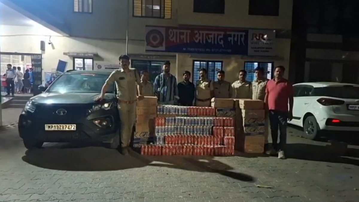 शराब तस्करों पर पुलिस का शिकंजा: चेकिंग में हजारों की अवैध बियर बरामद, गाड़ी में मिली 4 राज्यों की नंबर प्लेट