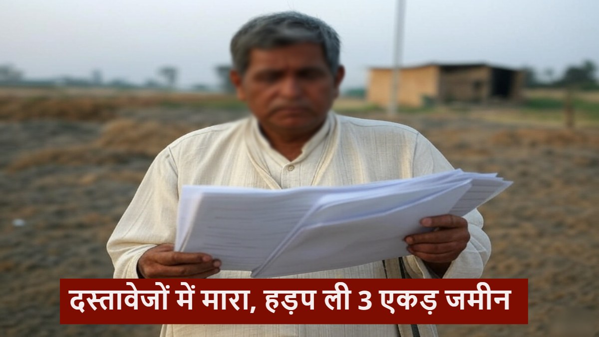 फिल्मी स्टाइल में जमीन पर कब्जा : रिश्तेदारों ने रची खौफनाक साजिश, रिटायर्ड कर्मचारी को दस्तावेजों में मारा, हड़प ली 3 एकड़ जमीन, 4 पर FIR दर्ज