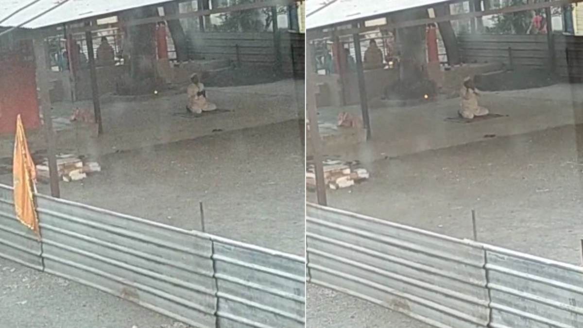 मंदिर के प्रांगण में युवक ने पढ़ी नमाज, Video वायरल होते ही मचा बवाल