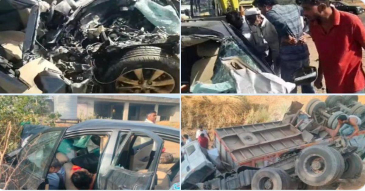 रफ्तार ने छीन ली जिंदगी : सड़क हादसे में 5 की मौत, खूनी मंजर देख चीख पड़े लोग