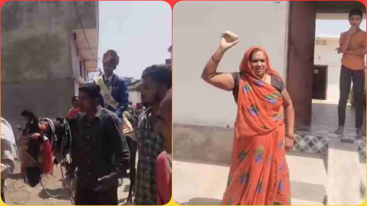 दलित दूल्हे का घोड़ी चढ़ना नहीं आया पसंद, दबंग महिला ने मारे पत्थर, जमकर की पिटाई, देखें Video