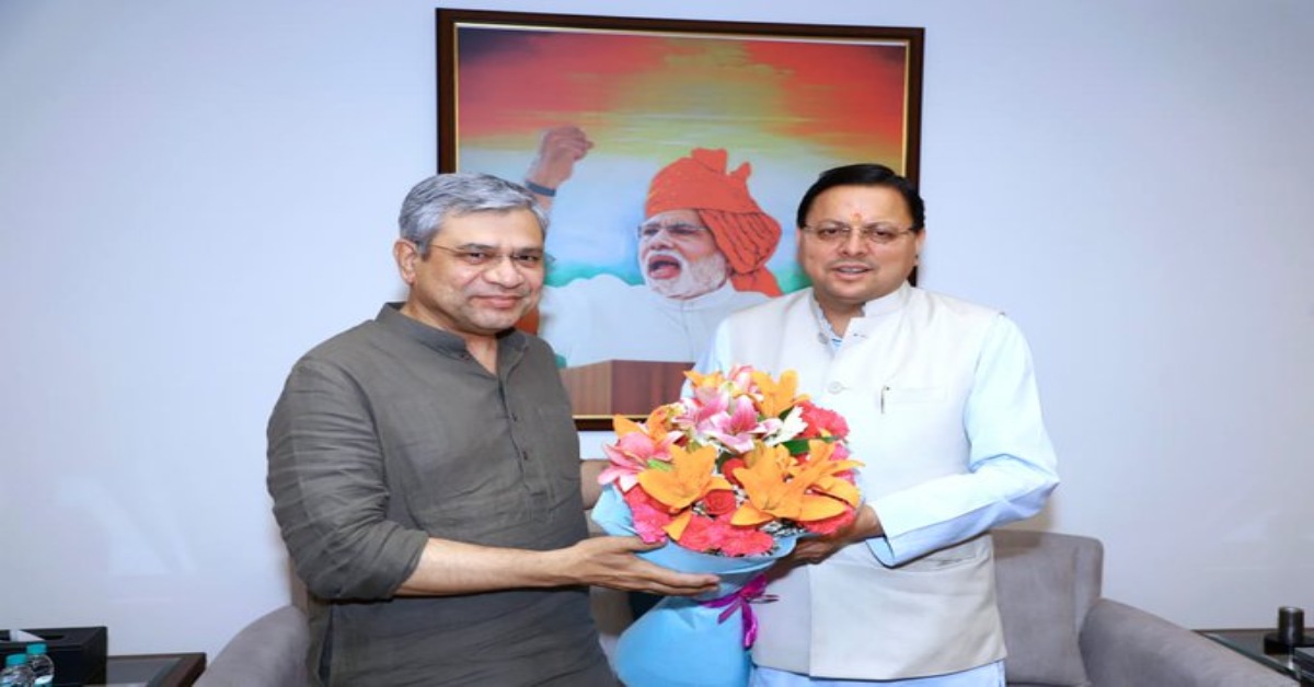 CM धामी ने केंद्रीय रेल मंत्री से की मुलाकात, देवप्रयाग-जनासू के सफल ब्रेकथ्रू के लिए दी बधाई, कहा- प्रौद्योगिकी विकास को मिली नई पहचान