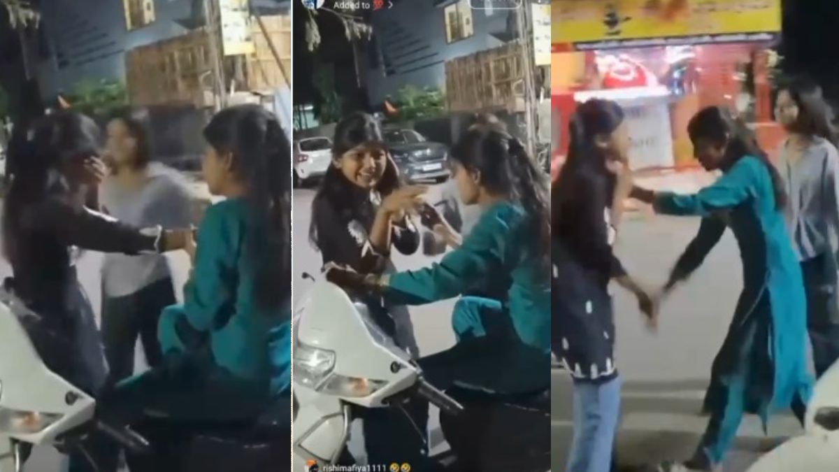 छोरियां भी छोरो से कम नहीं.., बीच सड़क युवतियों ने छात्रा को जड़े थप्पड़ पे थप्पड़, मारपीट का Video वायरल