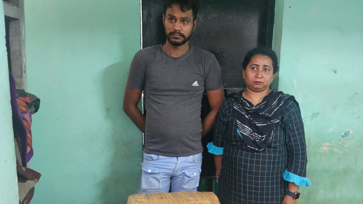 Crime News : नशा तस्करों पर पुलिस ने कसा शिंकजा, 18 किलो गांजे के साथ पति-पत्नी गिरफ्तार