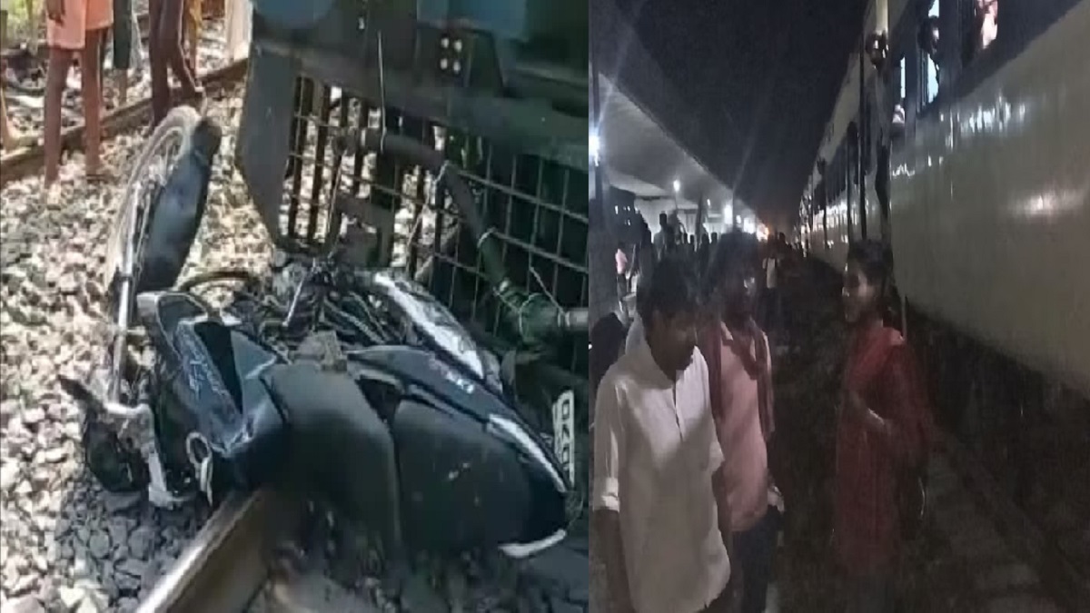 पटना में टला बड़ा रेल हादसा, मेमू ट्रेन की बोगी में फंसी बाइक, इधर-उधर भागने लगे यात्री, मची अफरा-तफरी