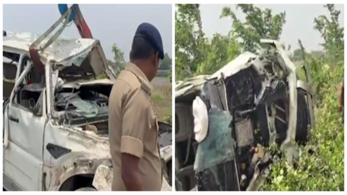 भीषण सड़क हादसे में SI और कांस्टेबल की मौत: हाइवे पर पलटी पुलिसकर्मियों से भरी स्कॉर्पियो, चार गंभीर घायल  