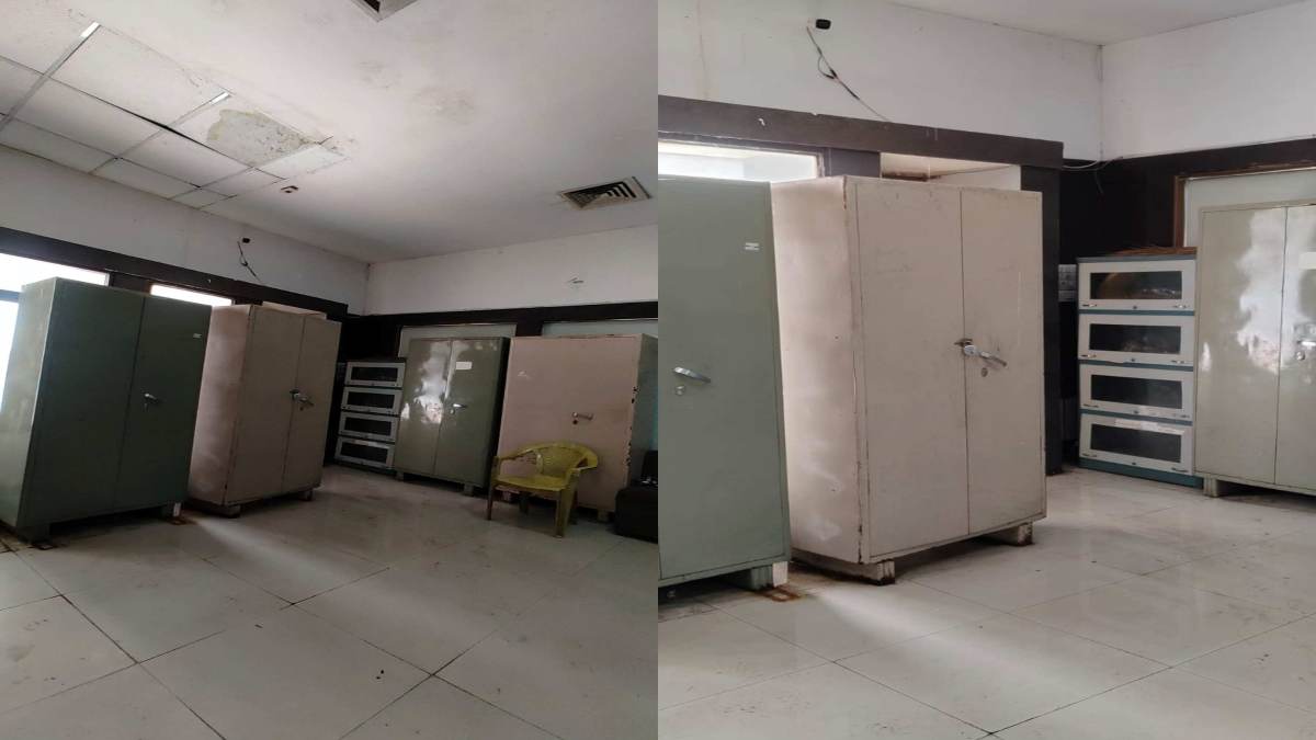 निगम के दफ्तर में पानी लीक: तेज बारिश से ISBT कार्यालय में टपकता रहा पानी, दर्जनों महत्वपूर्ण दस्तावेज भीगे