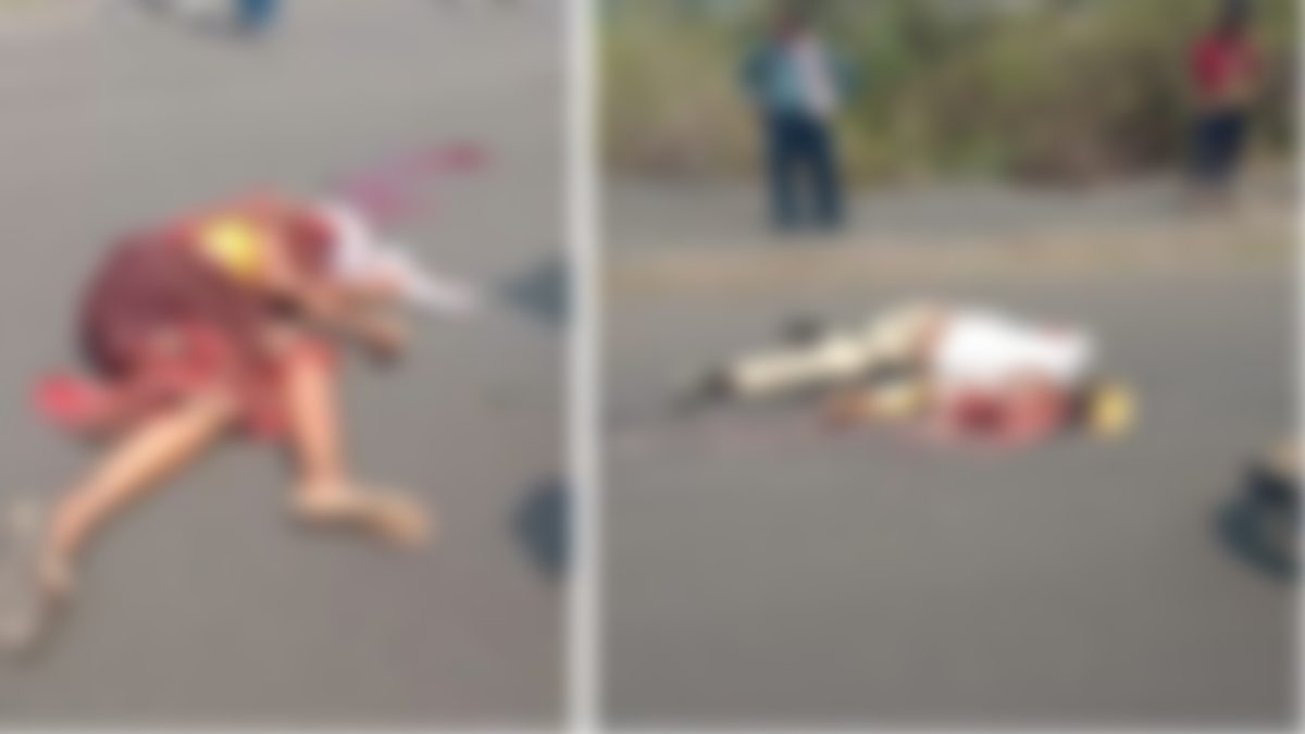 मंडला भीषण सड़क हादसे में दो मौतः कंटेनर ने बाइक सवार को मारी टक्कर, महिला और पुरुष ने मौके पर तोड़ा दम, बच्चा घायल