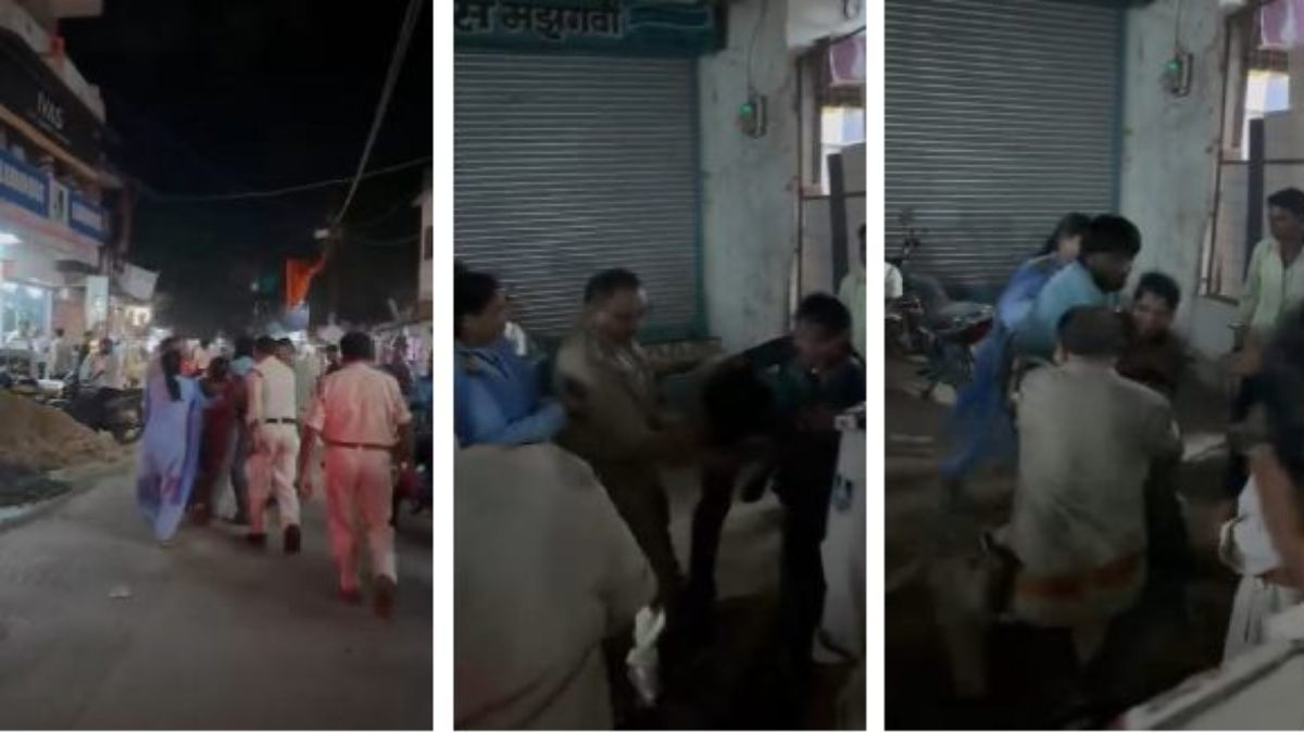 पुलिस है या गुंडाः चालान काटने पर दंपति से विवाद, बीच बाजार से पति को घसीटकर थाने ले गई पुलिस, Video