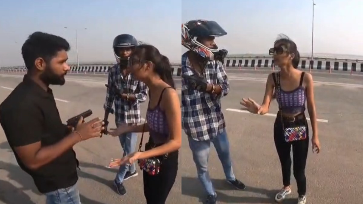 JP सेतु पर बॉयफ्रेंड-गर्लफ्रेंड का हाईवोल्टेज ड्रामा: दूसरे के साथ घूमता देख प्रेमी ने पिस्टल दिखाकर धमकाया, Ex GF बोली- ‘तुम्हारा औकात है मेरे साथ रहने का’