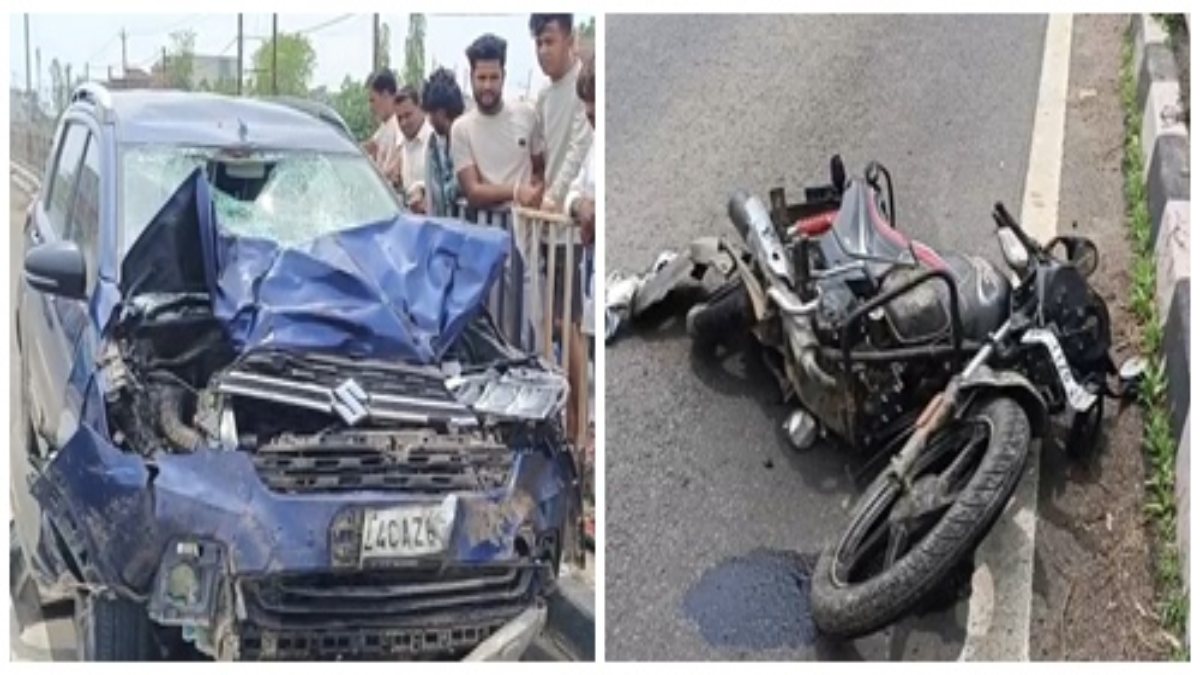तेज रफ्तार का कहर: कार ने बाइक सवारों को मारी टक्कर, दूर तक घसीटा, एक की मौत, गुस्साई भीड़ ने किया चक्काजाम 