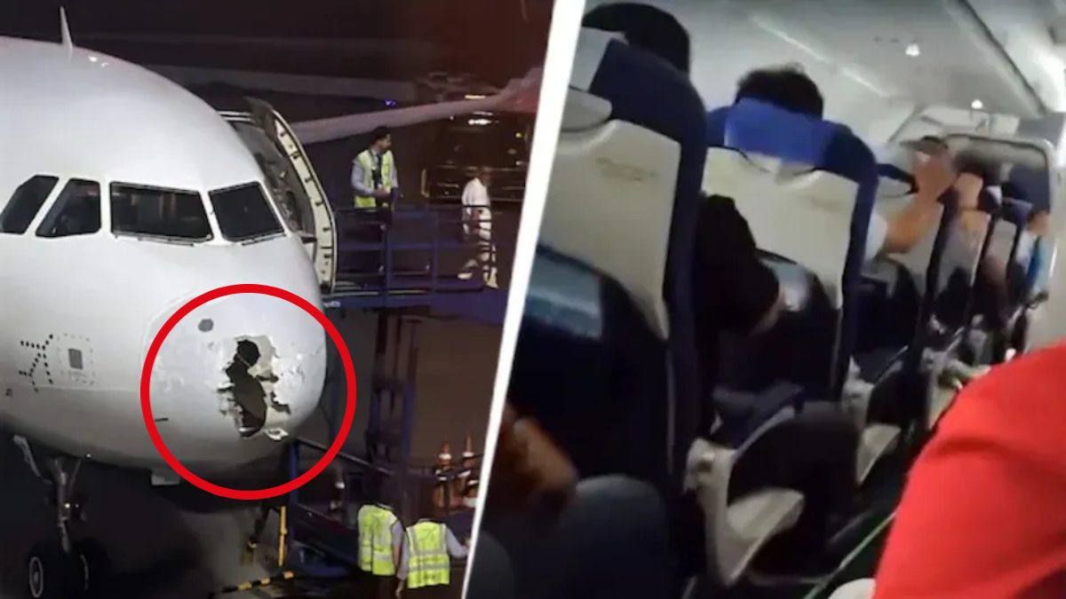 इसे कहते हैं मौत को छूकर टक्क से वापस आनाः 30,000 फीट की ऊंचाई पर Indigo की फ्लाइट में हुआ बड़ा छेद, खाने लगी हिचकोले, चीखते-बिलखते यात्रियों का देखें खौफनाक वीडियो