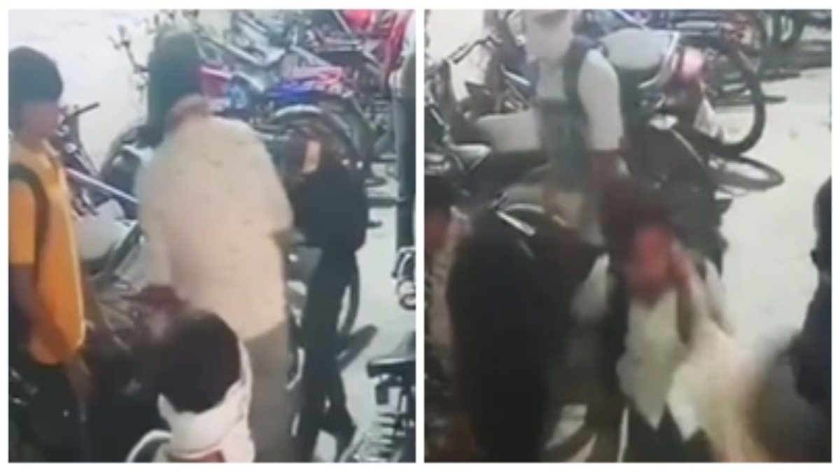 कोचिंग सेंटर के पार्किंग में गुंडागर्दी: बदमाश ने छात्र को बेरहमी से पीटा, घसीट कर ले गया बाहर, घटना CCTV में कैद   