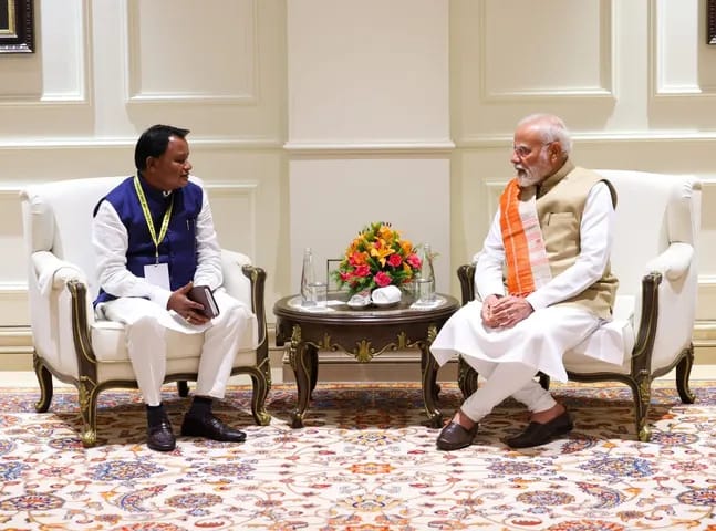 वर्षगांठ समारोह और रथ यात्रा में शामिल होने मुख्यमंत्री मोहन चरण माझी ने दिया प्रधानमंत्री मोदी को निमंत्रण