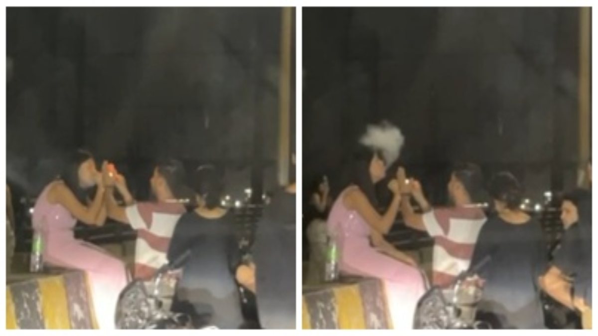 चिलम के धुएं में उड़ता इंदौर: खुलेआम गांजा पीते कैमरे में कैद हुई युवतियां, Video वायरल  