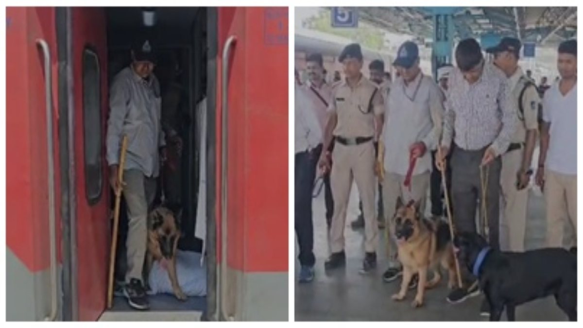 ट्रेन में बम की अफवाह से रेलवे में हड़कंप: कामायनी एक्सप्रेस को खडंवा स्टेशन पर रोककर डॉग स्क्वायड ने की सर्चिंग, सवा घंटे दहशत में रहे यात्री