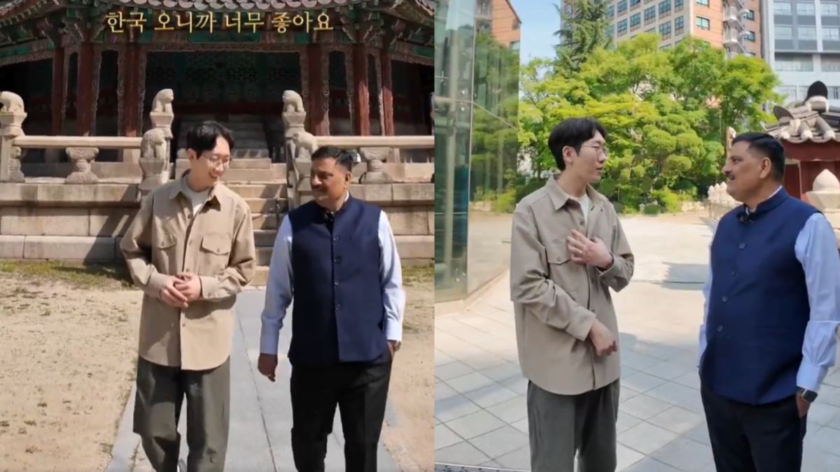 South Korea में ‘कोरियाई बिहारी’! संजय झा के सामने कोरियन लड़का बोलने लगा हिंदी और मैथिली, कहा- दही-चूरा मेरा फेवरेट है सर, देखें VIDEO