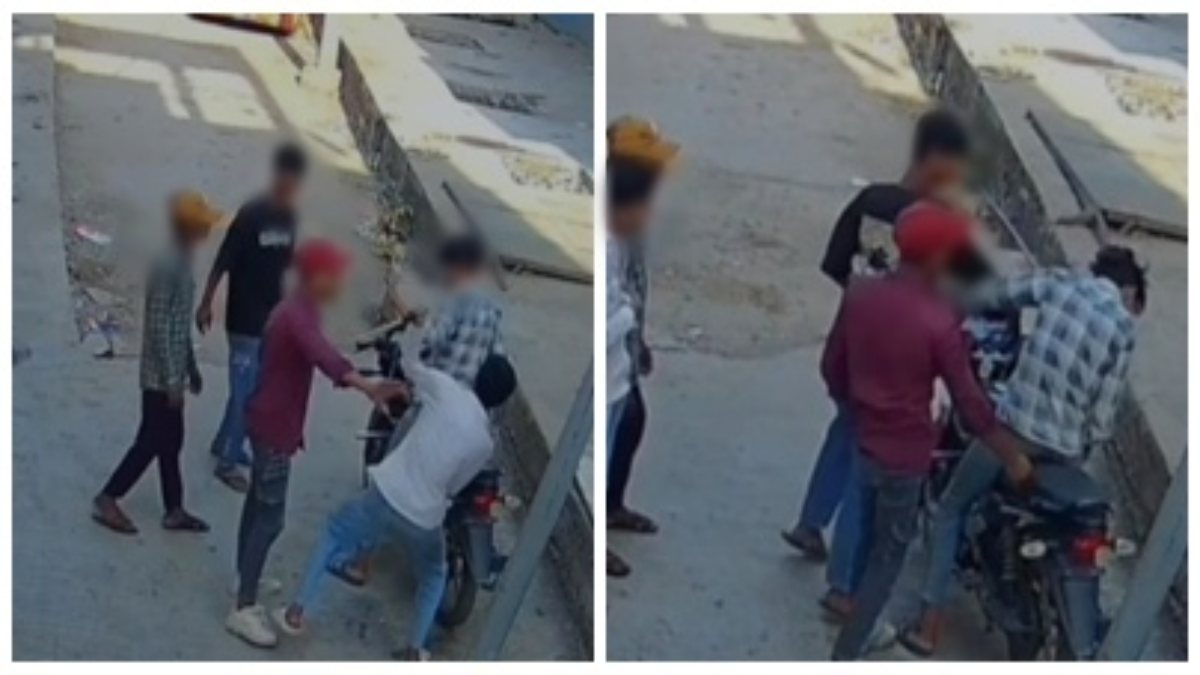 बुआ को पार्लर छोड़ने आए नाबालिग की पिटाई: चार लड़कों ने जमकर बरसाए थप्पड़ और डंडे, घटना CCTV में कैद 