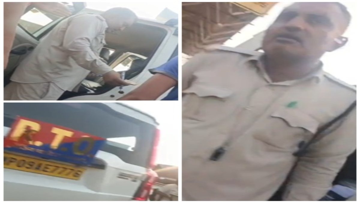 चेकपोस्ट पर अवैध वसूली का खेल;VIDEO: खुलेआम परिवहन विभाग के आरक्षक मांग रहे रिश्वत, खूब फल-फूल रहा खाकी वर्दी वालों का कारोबार