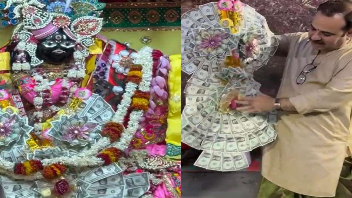 विदेशी भक्त ने ठाकुर बांके बिहारी जी को भेंट की डॉलर की माला, देखकर आप भी हो जाएंगे मंत्रमुग्ध