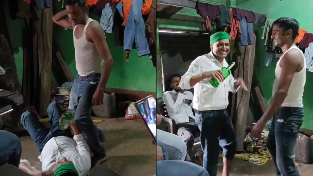 Viral Video: हाथ में शराब की बोतल और पैक्स अध्यक्ष के साथ होमगार्ड जवान भी लचका रहा कमर, वीडियो वायरल होते ही दोनों गिरफ्तार
