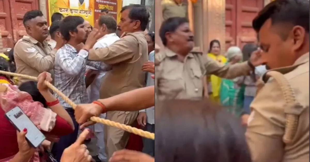 UP पुलिस का ‘खलनायक’ दरोगा: खाकी वाले ने श्रद्धालु को जड़ा तमाचा, VIDEO में देखें ‘बाबा’ के जीरो टॉलरेंस नीति की हकीकत