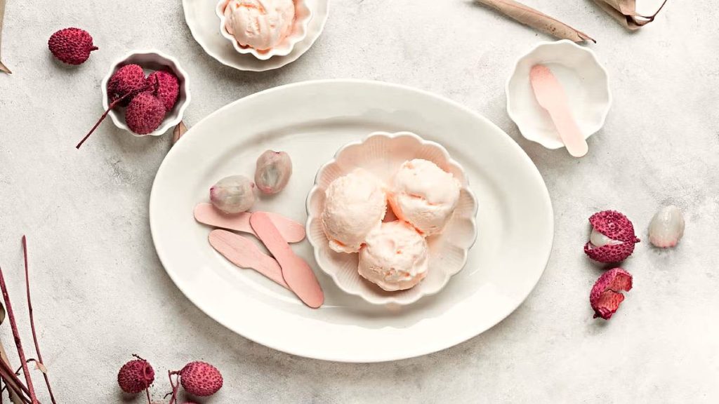 Lychee Ice Cream Recipe