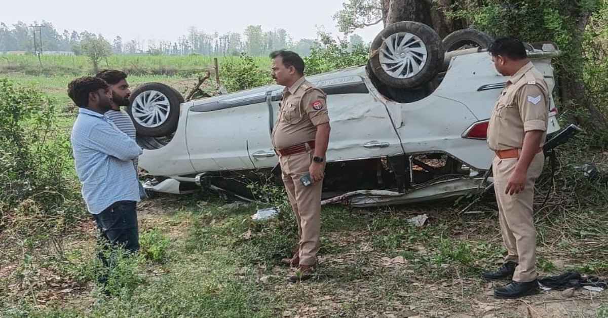 झपकी ने सुलाई मौत की नींद : दरगाह से लौट रही कार पलटी, एक की मौत, 6 घायल