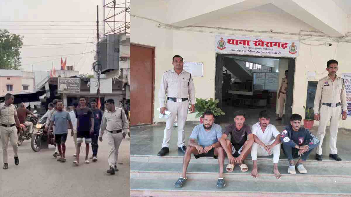गुंडे-बदमाशों की अब खैर नहीं : एक्शन में पुलिस, शहर में उपद्रवियों का निकाला जुलूस