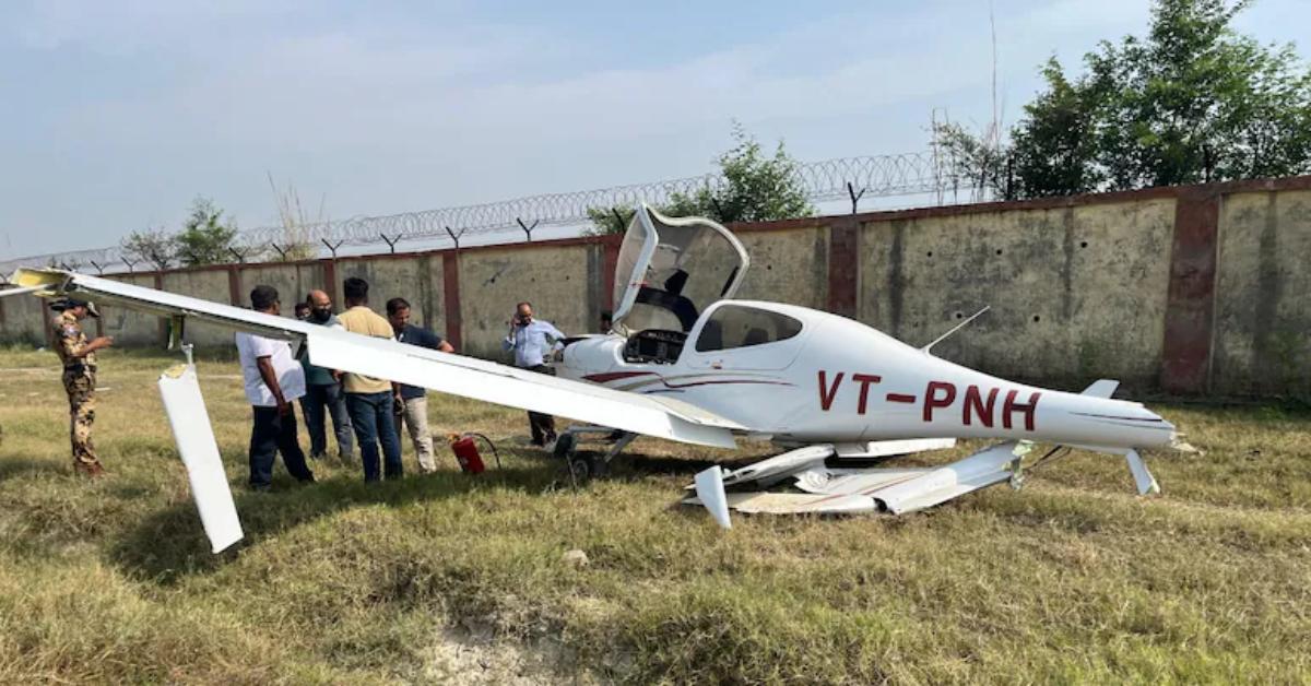अलीगढ़ में विमान हुआ क्रैश, बाल-बाल बचा पायलट, ये रही हादसे की वजह