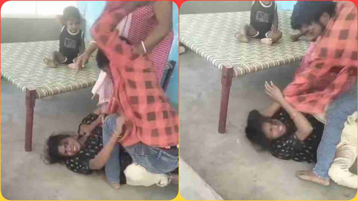 चीखती रही महिला, पीटता रहा दरिंदा: हैवान ने जानवरों की तरह की पिटाई, Video Viral