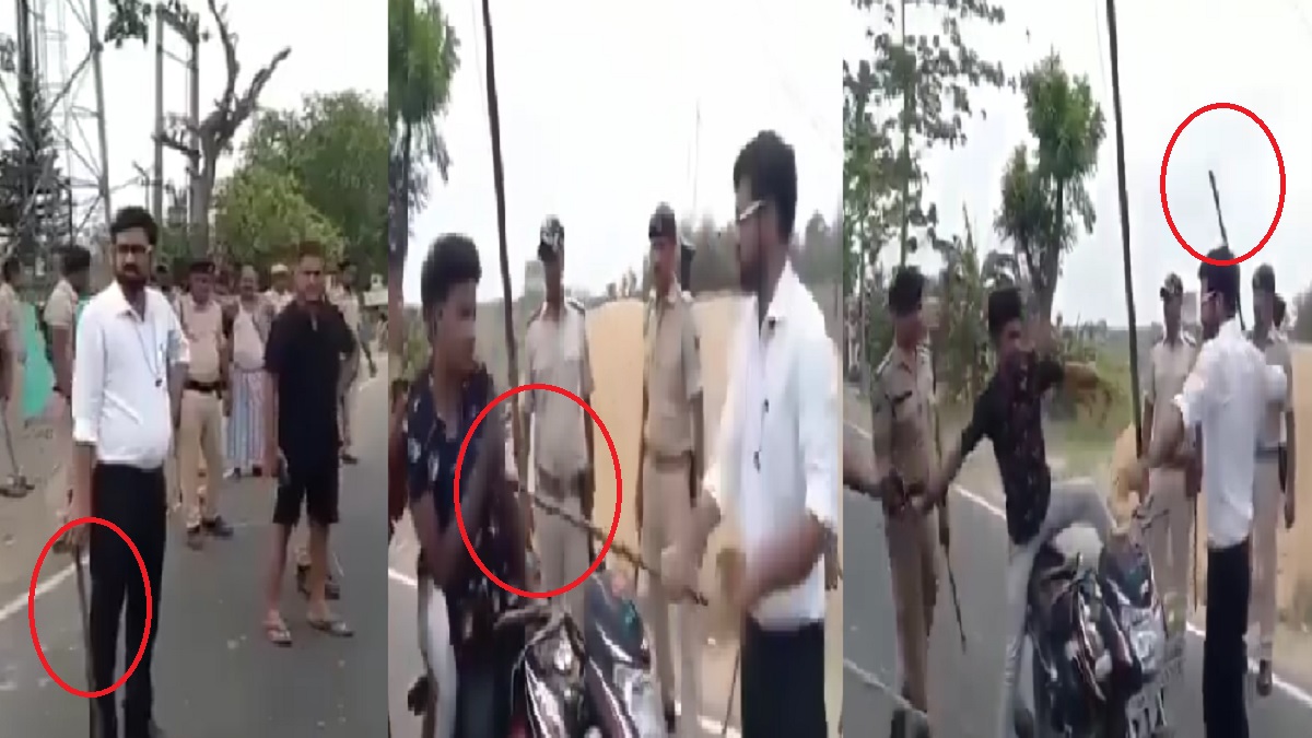 वाहन चेकिंग के नाम पर पुलिस की गुंडई आई सामने, लाठीबाज ऑफिसर ने युवक पर बरसाई ताबड़तोड़ लाठियां, VIDEO वायरल