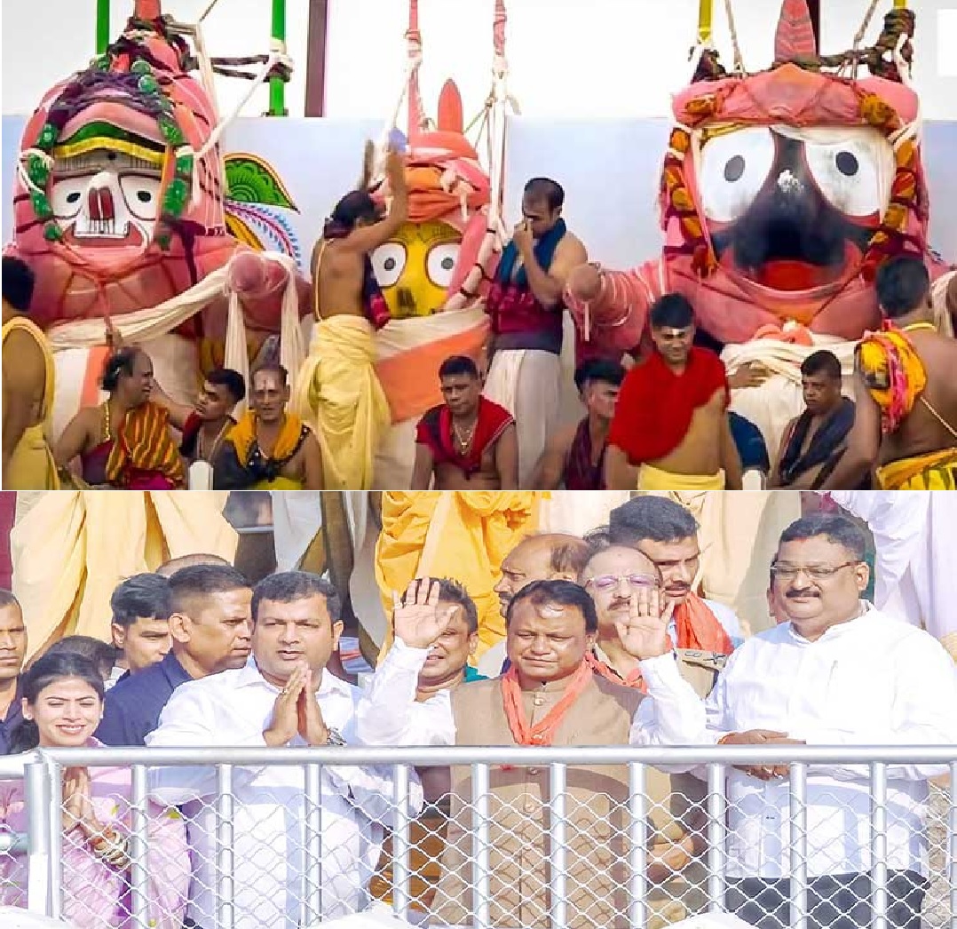 मुख्यमंत्री माझी स्नान पूर्णिमा के दर्शन करने पुरी पहुंचे