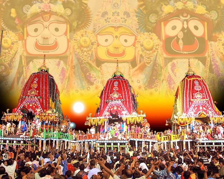 ‘जय जगन्नाथ’ के नारों के बीच सारधाबली पहुंचे दिव्य देवताओं के रथ