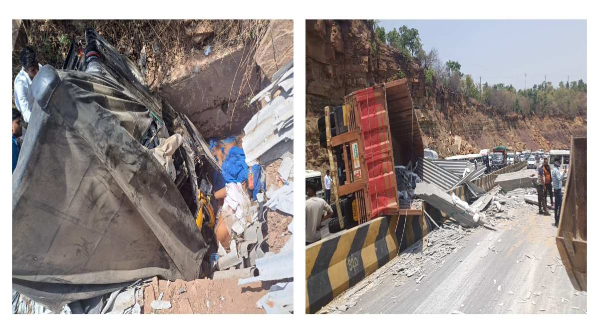सड़क हादसे में 4 की मौत: सीमेंट की शीट से लदा ट्रक पलटा, चपेट में आने से ऑटो सवार चार लोगों की उखड़ी सांसें