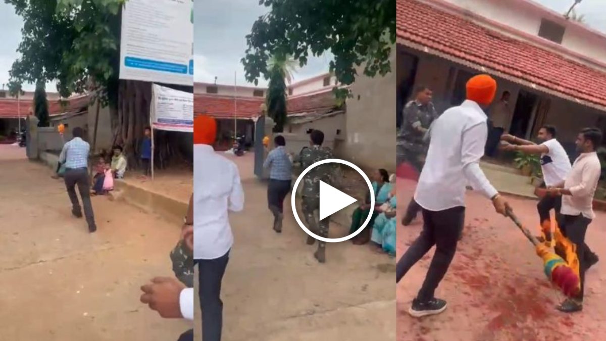 VIDEO : ट्रांसपोर्टर ने की आत्मदाह करने की कोशिश, मशाल लेकर पहुंचा तहसील कार्यालय, मचा हड़कंप