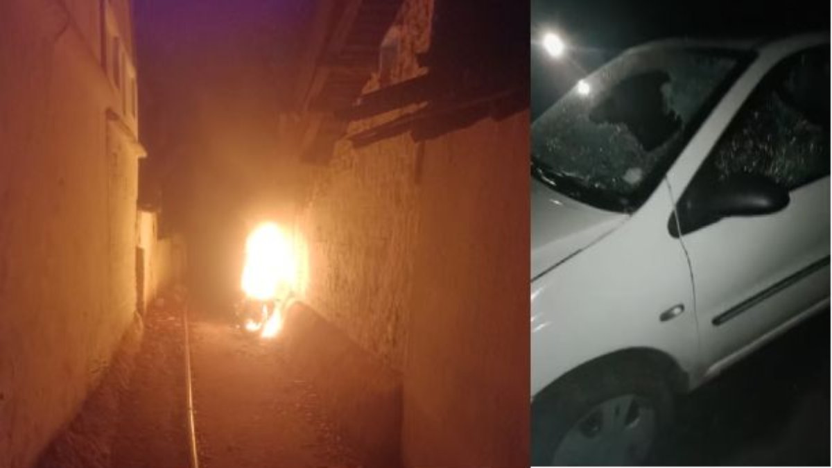 जबलपुर में बदमाशों ने जमकर मचाया तांडव: बाइक में लगाई आग, कार में की तोड़फोड़, दहशत में इलाके के लोग