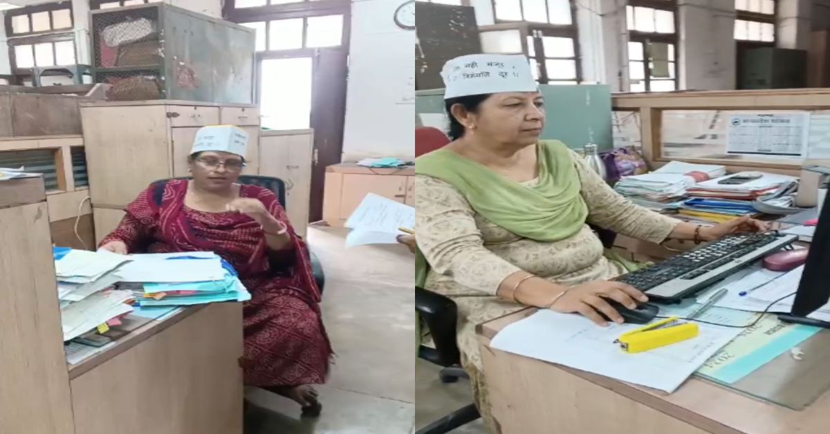 पदोन्नति के नए नियमों को लेकर सपाक्स का अनोखा विरोध: अधिकारी और कर्मचारी ने टोपी पहनकर किया काम, मंत्रालय के बाहर प्रदर्शन करने की भी रणनीति