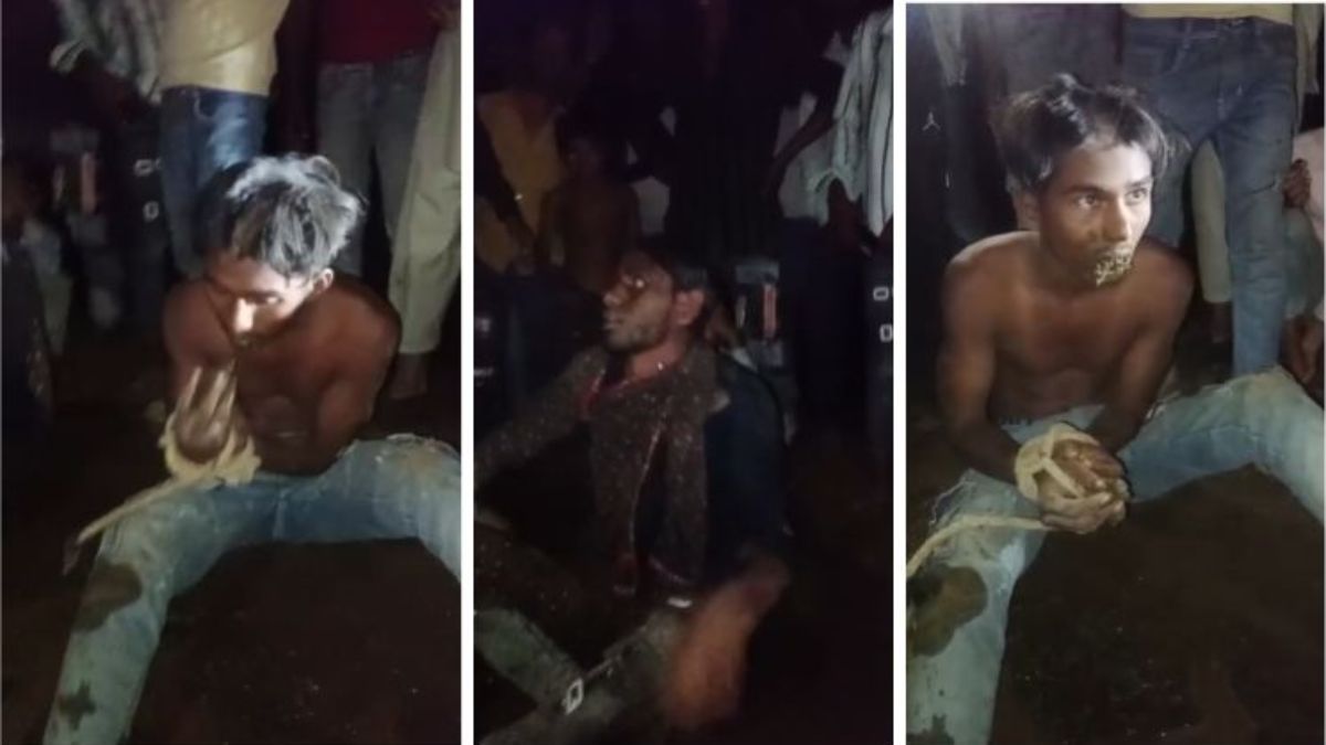 तालिबानी सजाः ग्रामीणों ने दो युवकों को बांधकर पीटा, गोबर खिलाया, लड़कियों के कपड़े पहनाए, Video Viral