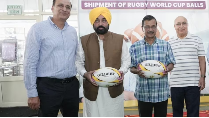 पंजाब सरकार ने किया युवाओं और बच्चों को खेल से जोड़ने का ऐलान, केजरीवाल व CM मान ने रखी जालंधर में विश्व स्तरीय स्पोर्ट्स स्टेडियम की नींव… रग्बी विश्व कप के लिए 25 हजार बॉल से भरे ट्रक को किया रवाना