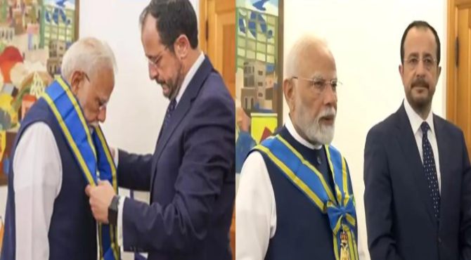 भारत-साइप्रस संबंधों में नए अध्याय की शुरुआत: पीएम मोदी को मिला साइप्रस का सर्वोच्च सम्मान, बोले- यह दोनों देशों के बीच की मित्रता को समर्पित