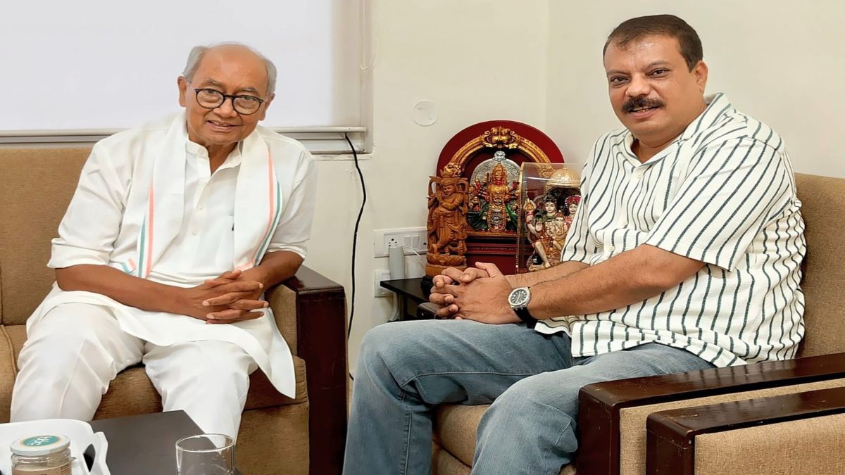 दिग्विजय सिंह के घर पहुंचे उमंग सिंघार: दोनों नेताओं ने बंद कमरे में की मुलाकात, संगठन सृजन अभियान के बीच कांग्रेस में नए सियासी समीकरण के संकेत
