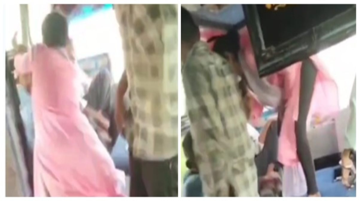 नर्स की दबंगई: गर्भवती महिला के पति को बस रुकवाकर पीटा, जमकर की गाली-गलौज, Video वायरल   
